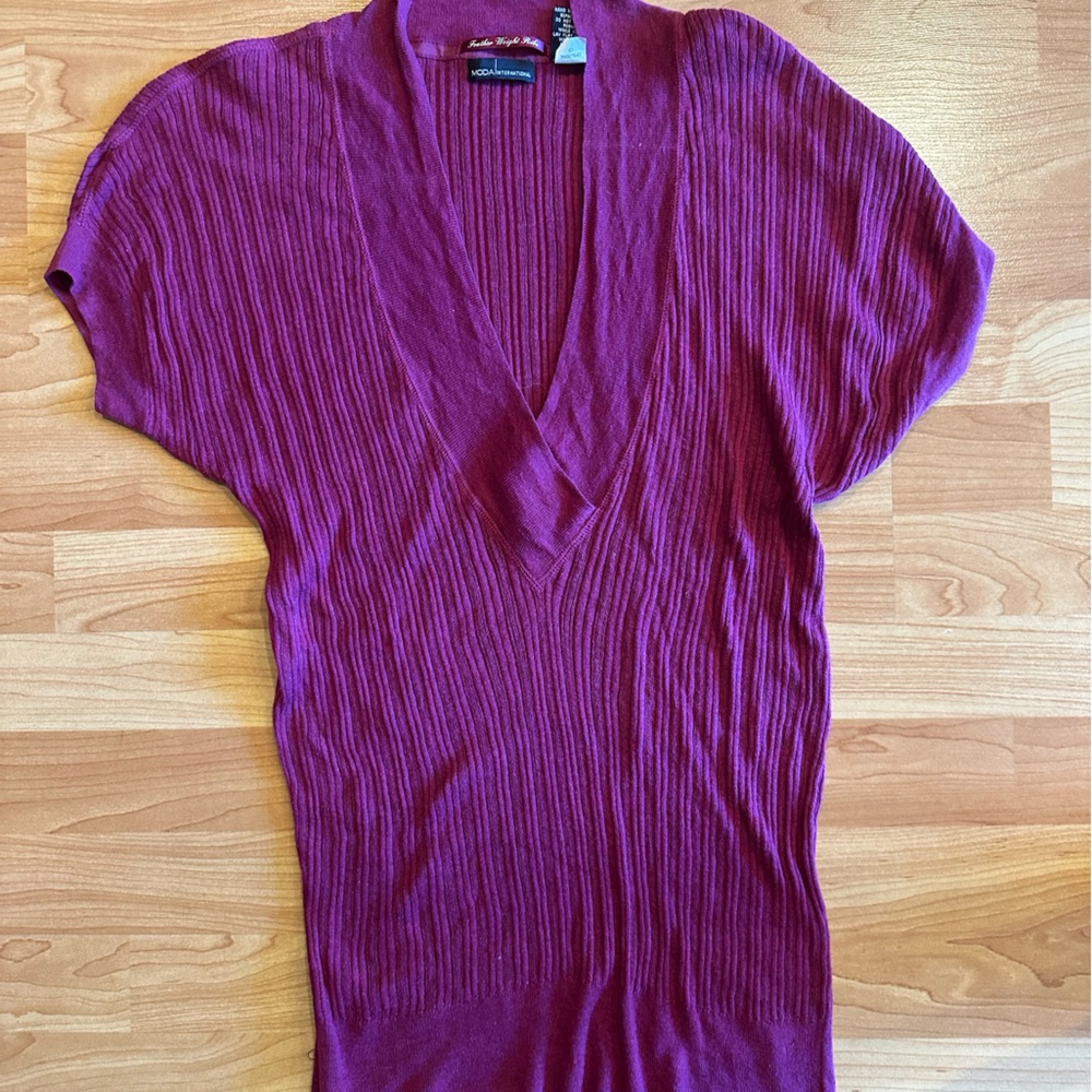 Moda International Magenta Knit Sweater